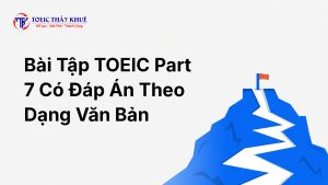bài tập TOEIC Part 7 có đáp án