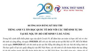 đăng ký thi TOEIC ở đâu
